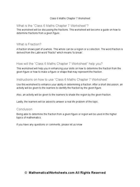 Image result for Class 6 Maths Chapter Wise Worksheets