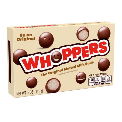 Whoppers, Malted Milk Balls Chocolate Candy, 5 Oz. - Walmart.com ...