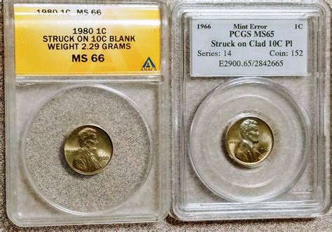 Lincoln Cent on Dime Planchet and on Dime Blank | Coin Talk