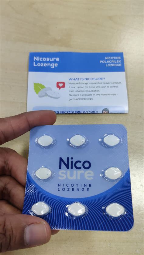 Nicosure Nicotine Lozenge - 2mg | Pack of 6-48 Mini Lozenges |Tobacco ...