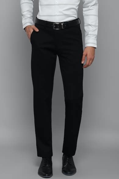 Buy Men Black Slim Fit Solid Flat Front Formal Trousers Online - 706077 ...