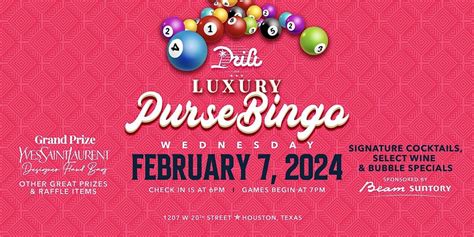 Luxury Purse Bingo Night @ Drift Bar HTX, 1207 W 20th St, Houston, 7 ...