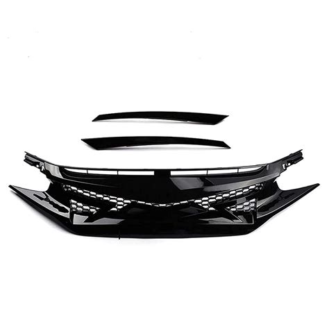 Buy linlinDM Grille, in Gloss Black 2016-2019 H-Onda 10Th Gen Civic ...
