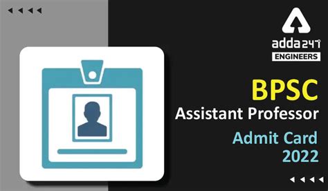 BPSC Assistant Professor Admit Card 2022, Check Selected Candidates ...