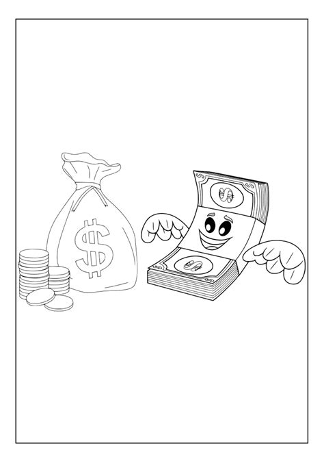 Money Coloring Pages 的图像结果