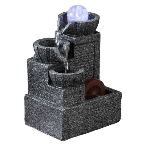 Buy Desktop Water Fountain Resin Indoor Waterfall Orb Tabletop Fountain ...