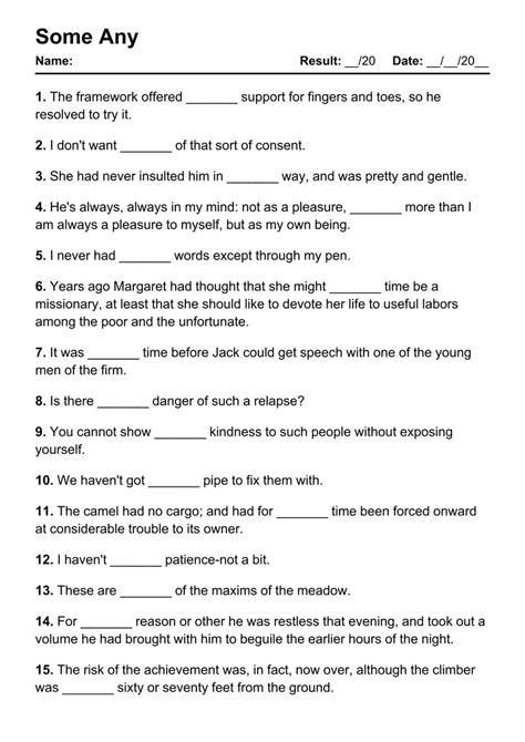 Some Any Worksheet PDF 的图像结果