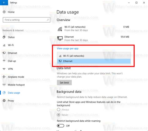 Image result for Data Usage PC Windows 10