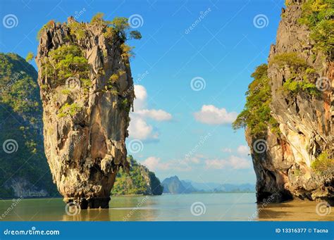 Ko Tapu island stock image. Image of tapu, vertical, green - 13316377