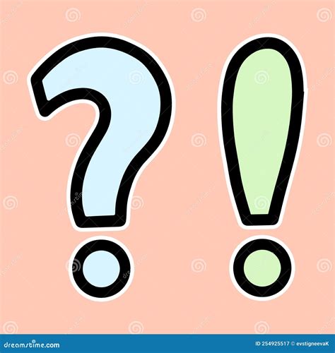 Exclamation and Question Marks, Punctuation Marks, Amazement, Sticker ...