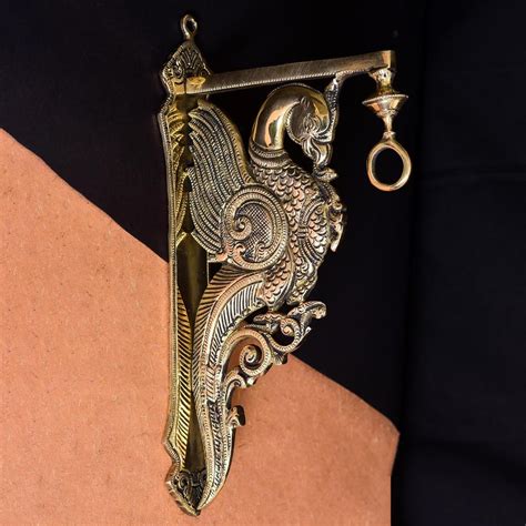 Brass Peacock Wall Mount Bracket – Vedansh Craft