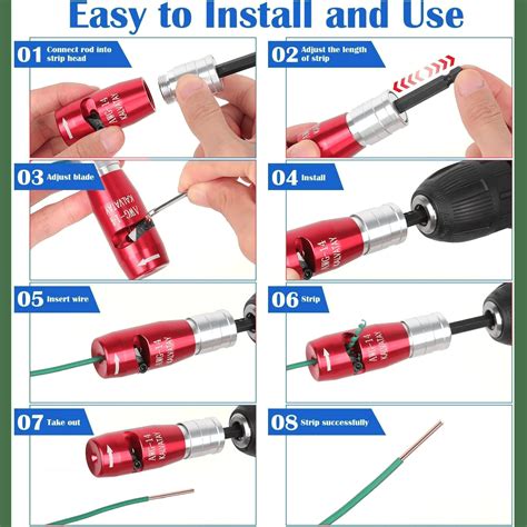 Wire Stripper For Drill, Compatible With AWG 14-12-10-8-6 Gauge ...