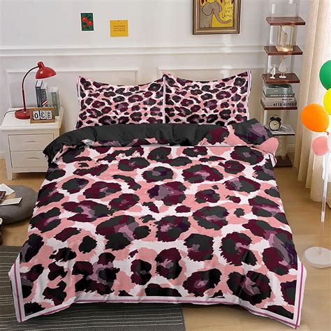 Luxury Leopard Print Bedding Sets Duvet Cover Twin Full King Size Bed ...