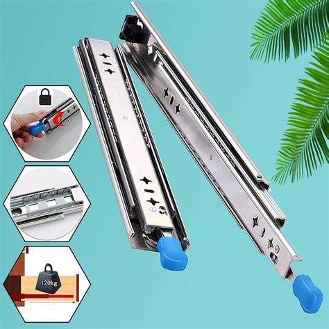 Buy AACARB Drawer Rails Full Extension Heavy Duty Pull-Out with Locking ...