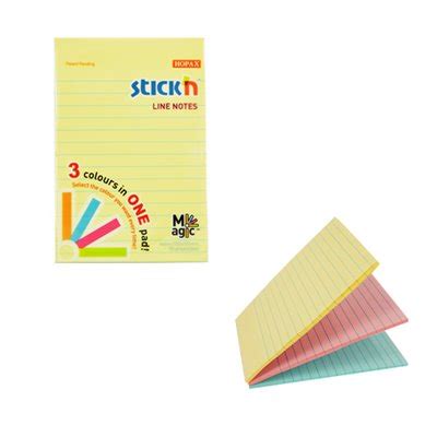 STICK'N 6 x 4" MAGIC LINED STICKY NOTES