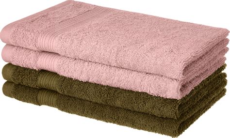 Amazon Brand - Solimo 100% Cotton 4 Piece Hand Towel Set, 500 GSM ...