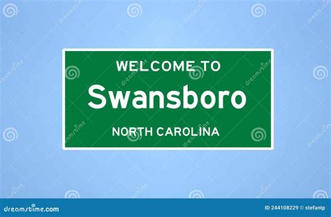 Swansboro, North Carolina City Limit Sign. Town Sign from the USA ...