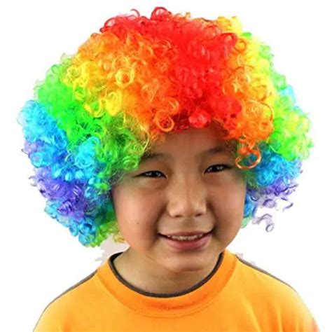 Fancydresswale rainbow wig Colorful Unisex Party Prop Wigs for Kids ...