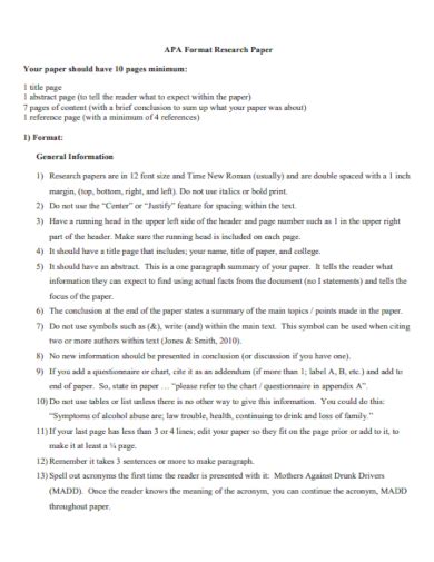 Image result for APA Formatted Paper Example