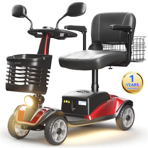 SACVON 4 Wheel Foldable Mobility Scooter for Seniors, 330lbs ...