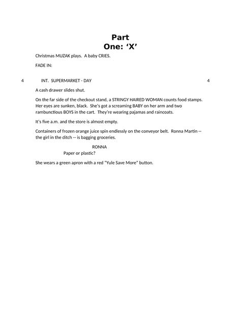 Image result for Screenplay Format Example