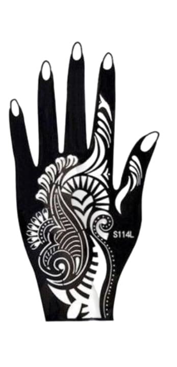 Nail It! Pair of Beautiful Henna Stencils - Both Hands/Mehendi Designs ...