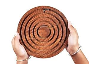 Buy SILVER INTERNATIONAL Handcrafted Mazeball Game Wooden Labyrinth ...