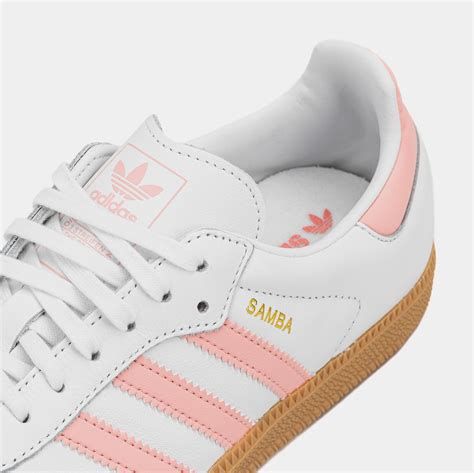 Samba OG Grade School Lifestyle Shoes (White/Coral Pink) | Pink and ...