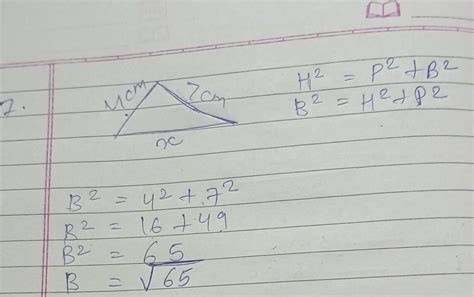 Q7. Two sides of a triangle are 4 cm and 7 cm. What can be the length ...