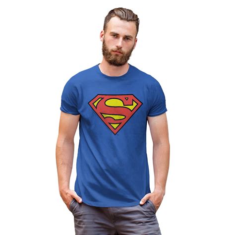 Men's Superman Logo Classic Graphic Tee Royal Blue Small - Walmart.com