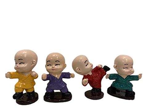Buy Decor Duniya Miniature Set of 4 Baby Hat Monk Buddha Laughing ...