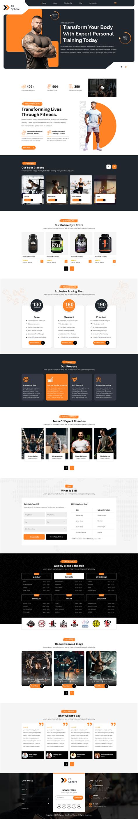 Personal Trainer WordPress Theme For Fitness Professionals