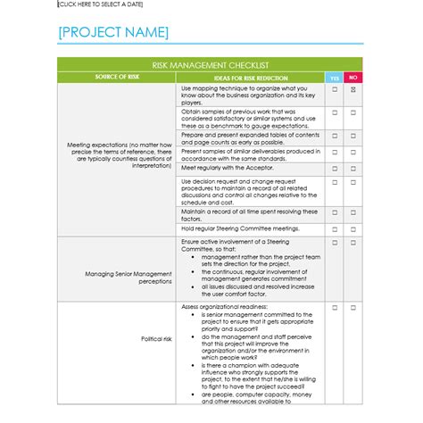 Project Risk Checklist Example 的图像结果