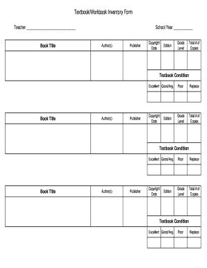 Textbook Inventory - Eastern Local School District - Fill and Sign ...