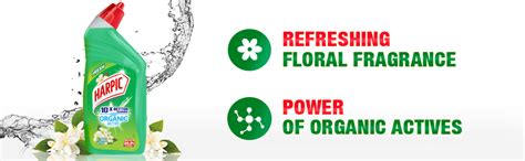 Buy Harpic Organic Active disinfectant toilet cleaner, Floral 500ml ...
