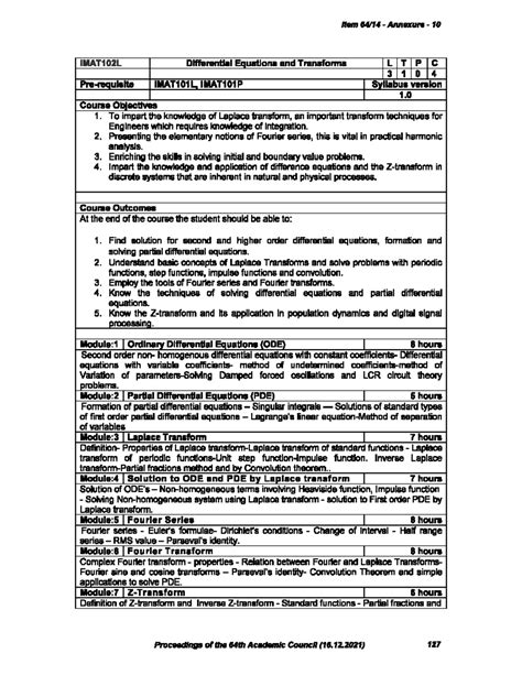 IMAT102L Differential- Equations-AND- Transforms TH 1.0 67 IMAT102L 64 ...