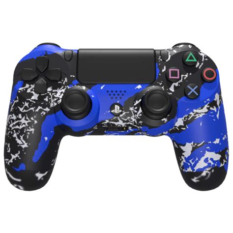 Blue Splatter – PS4 – Custom Controller | Controller Chaos