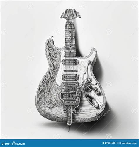 Pencil Drawing Electric Guitar, Concert Instrument, Electric Guitar ...