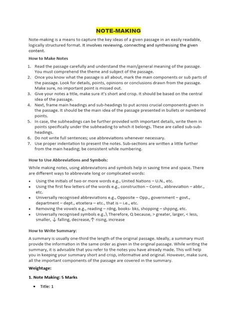 Image result for Format of Note Making