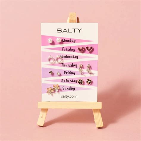 "Flowers" Weekly 7 Stud Earrings Set | Salty – Salty Accessories