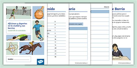 Cuadernillo: Deportes en la ciudad y sus barrios - Twinkl