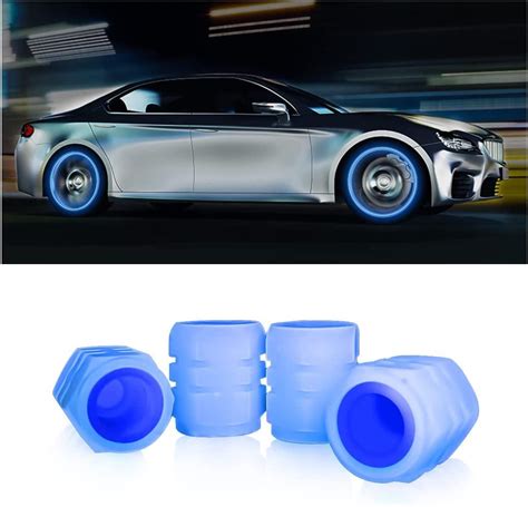 LIMBANI BROTHERS™ 4Pcs Tire Valve Stem Caps for Car, Fluorescent Glow ...