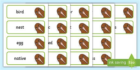 New Zealand Bird Word Cards (teacher made) - Twinkl