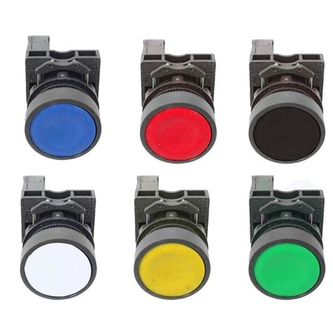 XB5 22.5mm Momentary Flush Push Switch Button Normally Open with ZBE-1