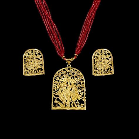 Radha Krishna Locket Set – My Golden Wish