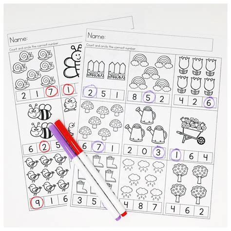 Image result for Spring Preschool Math Packet