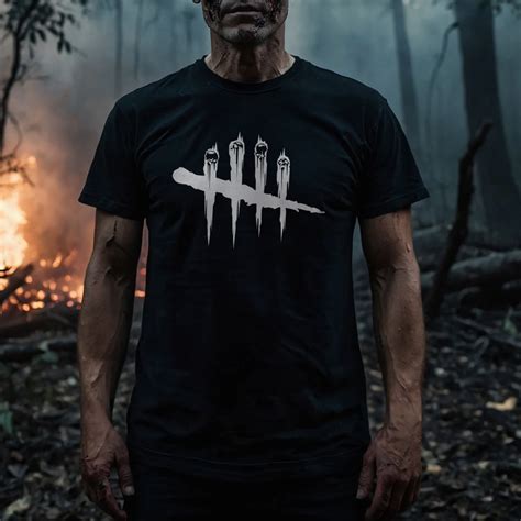 Dead by Daylight Slashes Logo Tee Jet Black New