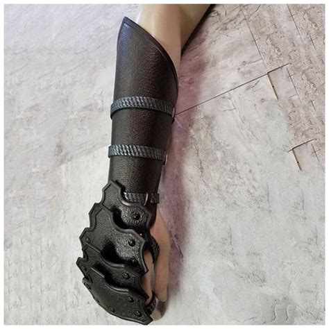 Buy Medieval Archer Samurai PU Leather Armor Gauntlet, Men Larp Gear Of ...