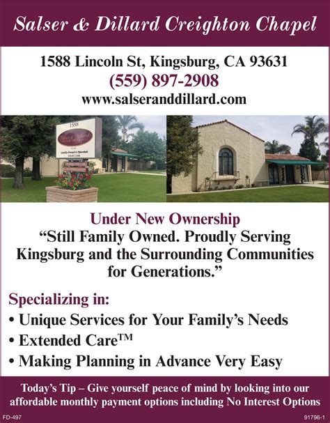 Salser & Dillard Creighton Chapel is... - Selma Enterprise