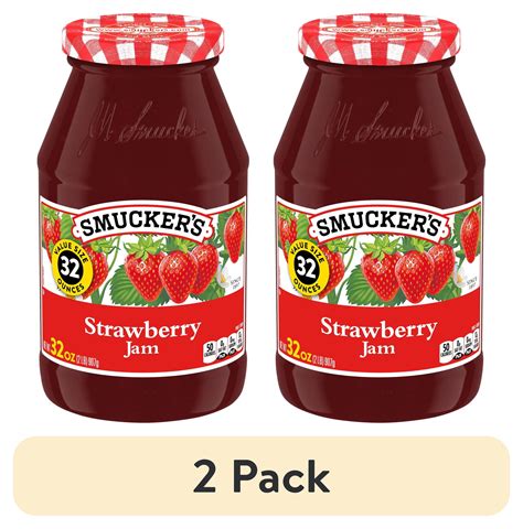 (2 pack) Smucker's Strawberry Jam, 32 oz - Walmart.com